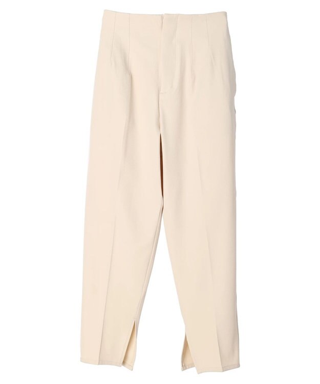 Green Parks 裾スリット／選べる美脚みえパンツ Ecru