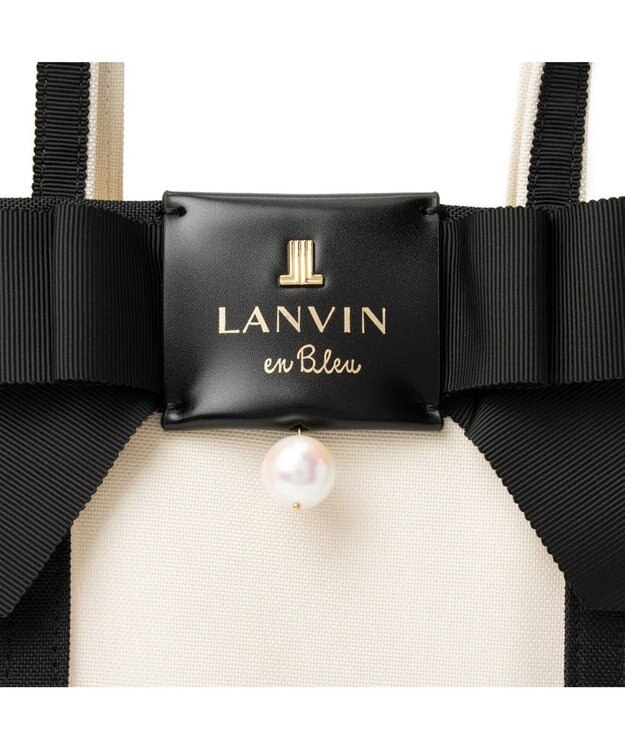 LANVIN en Bleu LANVIN en Bleu ランバンオンブルー ジュール トートバッグ ポーチ付 M アイボリー