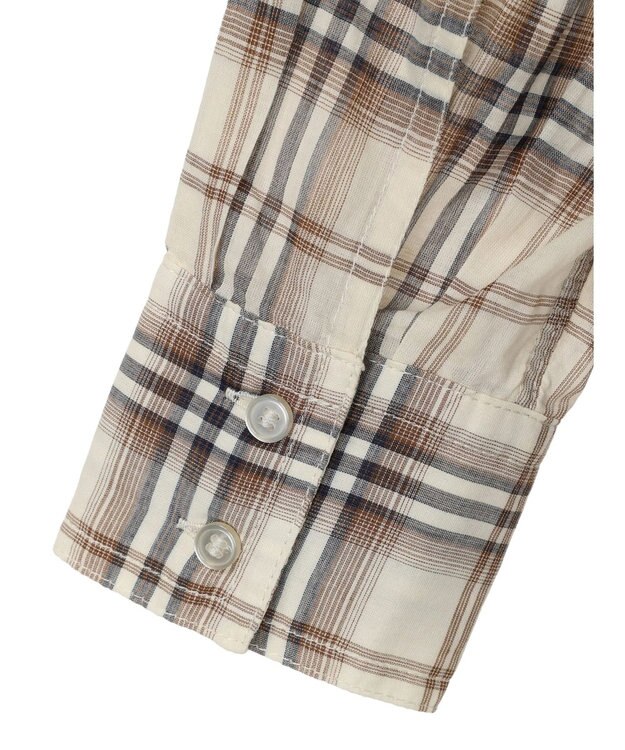 AMERICAN HOLIC 接触冷感Ｗポケットボイルシャツ Check Ivory