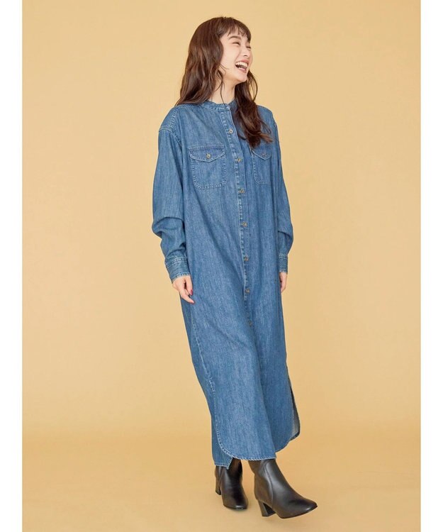 AMERICAN HOLIC デニムシャツワンピース Indigo