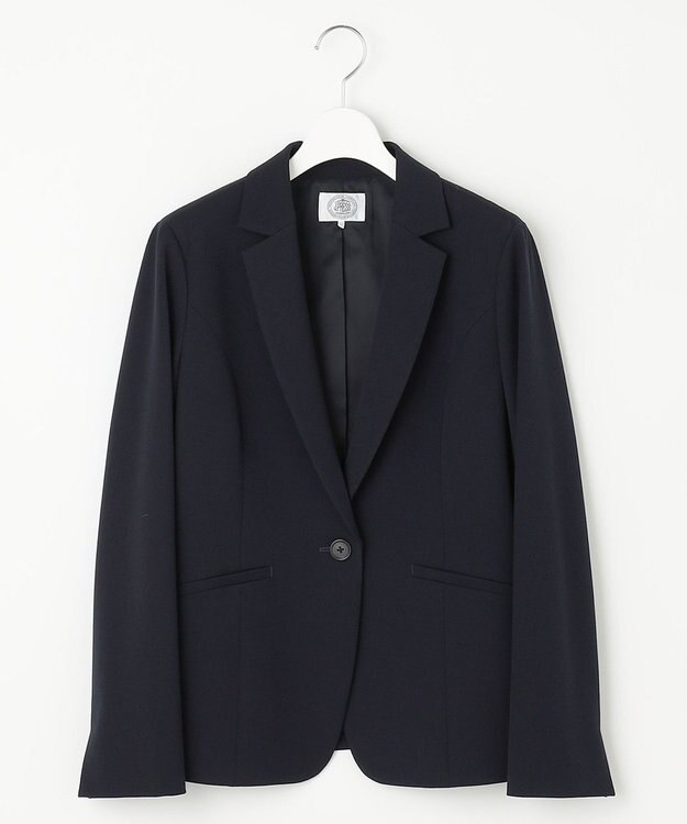 J.PRESS LADIES S 【洗える】T/Rアルガンシルク テーラード ジャケット ネイビー系