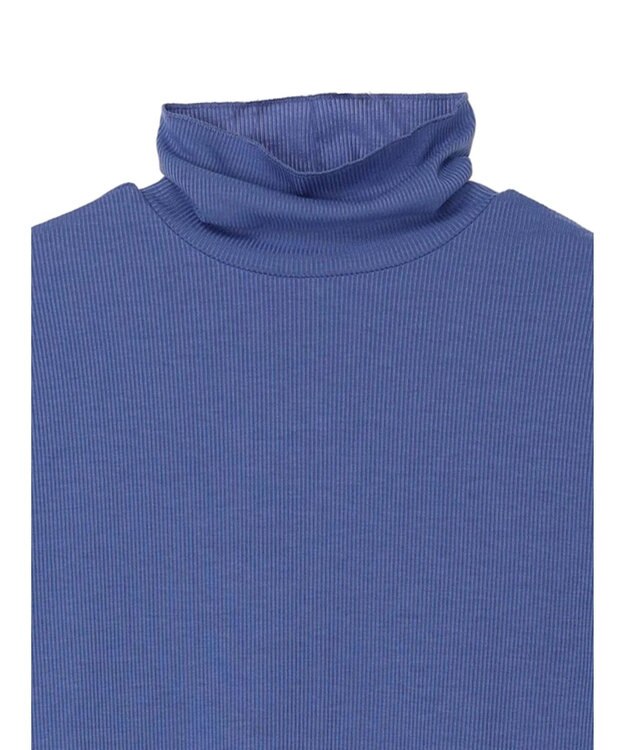 Green Parks カットリブタートルネックプルオーバー Purple