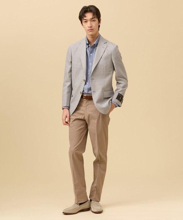 J.PRESS MEN 新色【ストレッチ】ハイパワーシャンブレードビー パンツ ブラウン系