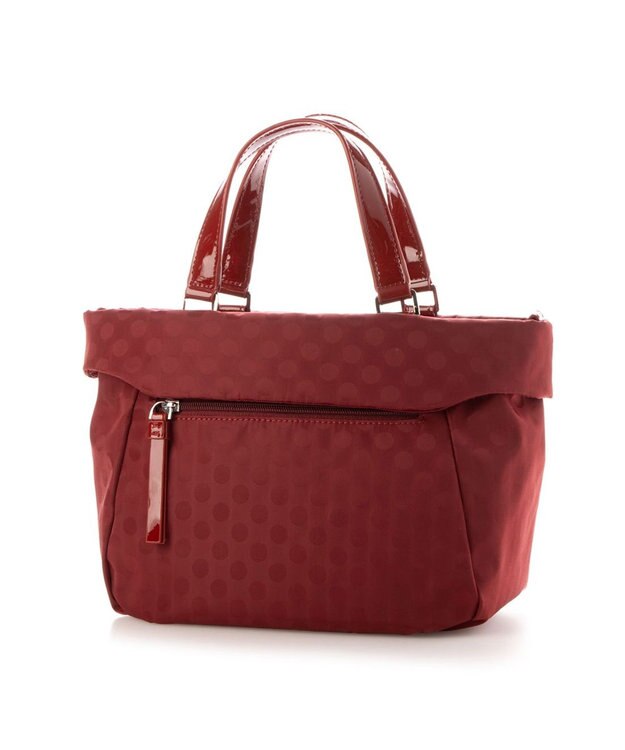 Y'SACCS PolkaDots口折れミニトート ワイン