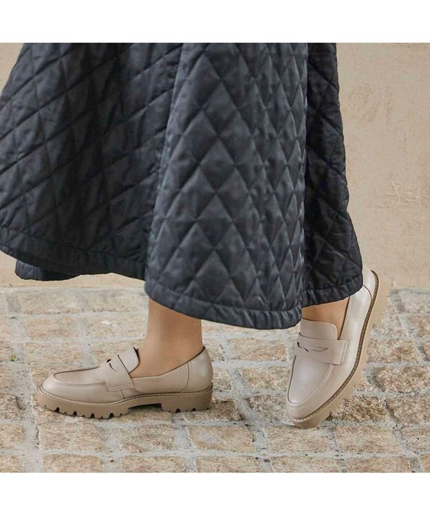 MODE ET JACOMO <MODE ET JACOMO>厚底コインローファー ベージュ