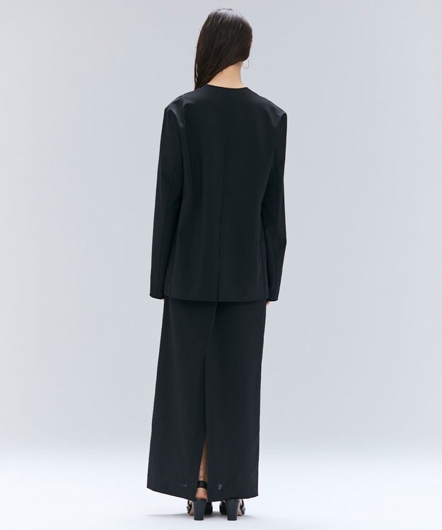 BEIGE， 【洗える/接触冷感/速乾/UVケア対応・Precious 8月号掲載】BATEAU / ボタンレスノーカラジャケット Black