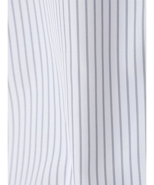 earth music&ecology ワンポイントロゴシャツ Stripe Gray