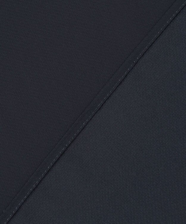 ICB 【接触冷感・UVケア・速乾・洗える】BackSatinAmunzen  5分袖スカーフタイブラウス ネイビー系