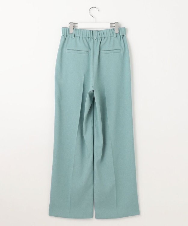 自由区 【カタログ掲載・ご好評につき新色追加・セットアップ対応】リネンライクシンセティックワイドストレート パンツ ライトブルー