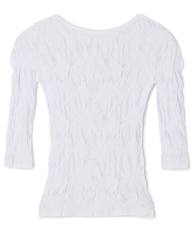 Chacott シアーレースボートネックトップ アイリス