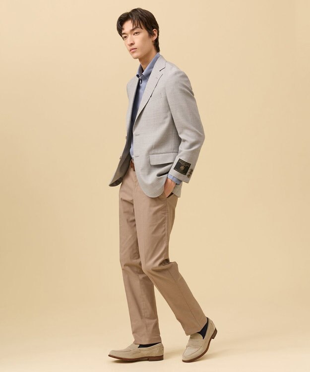 J.PRESS MEN 新色【ストレッチ】ハイパワーシャンブレードビー パンツ ブラウン系