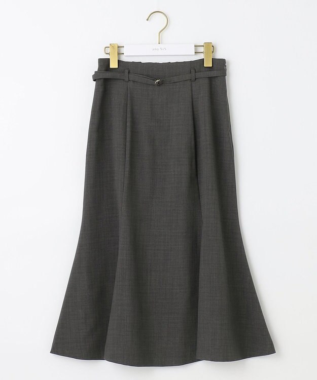 ANY SIS 【セットアップ可】ドライタッチクールマーメイド スカート チャコールグレー