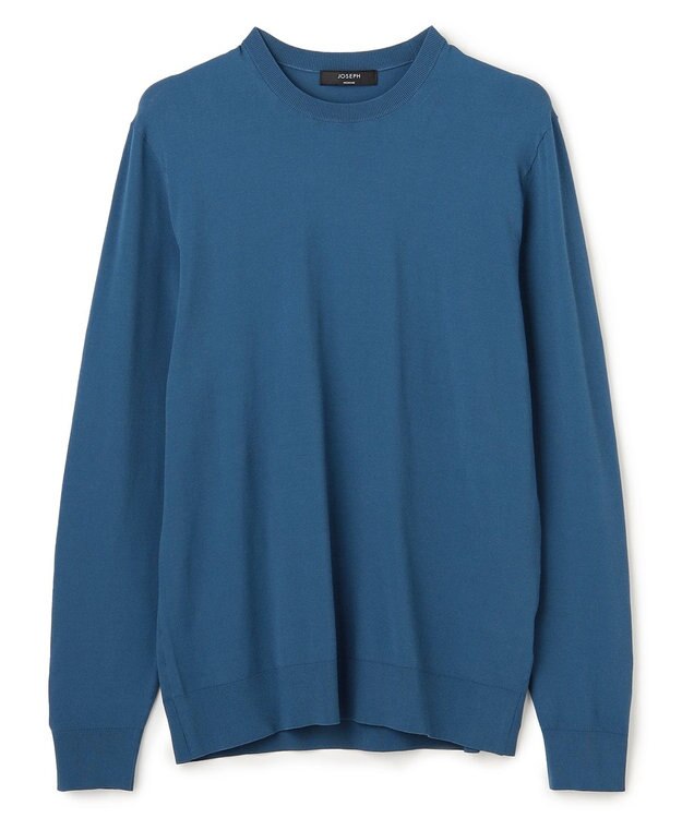 JOSEPH HOMME 【ストレッチ】リュクスレーヨン　クルーネック長袖ニット ブルー系