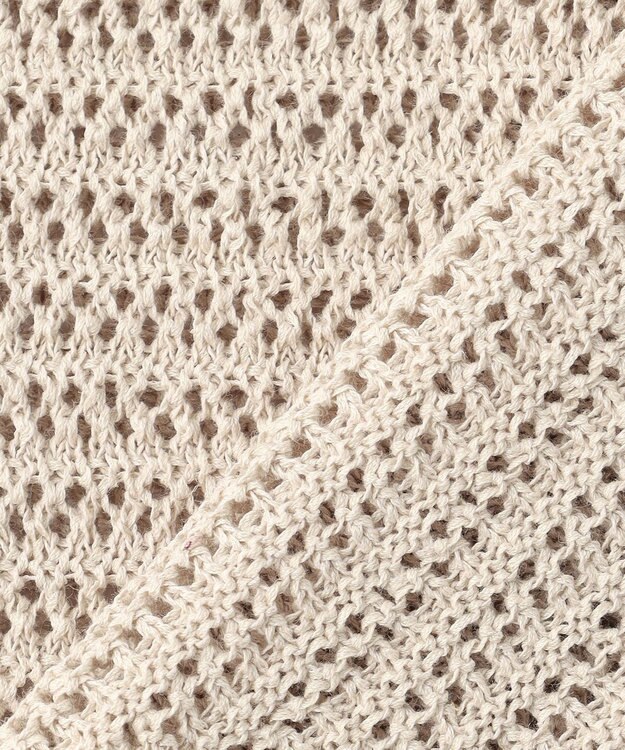 自由区 リネンフリンジ ベスト ベージュ