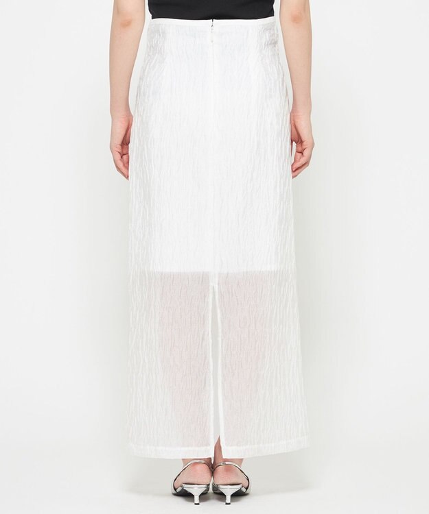 uncrave 【佐藤晴美さん着用】シアー ジャガード タイト スカート オフ