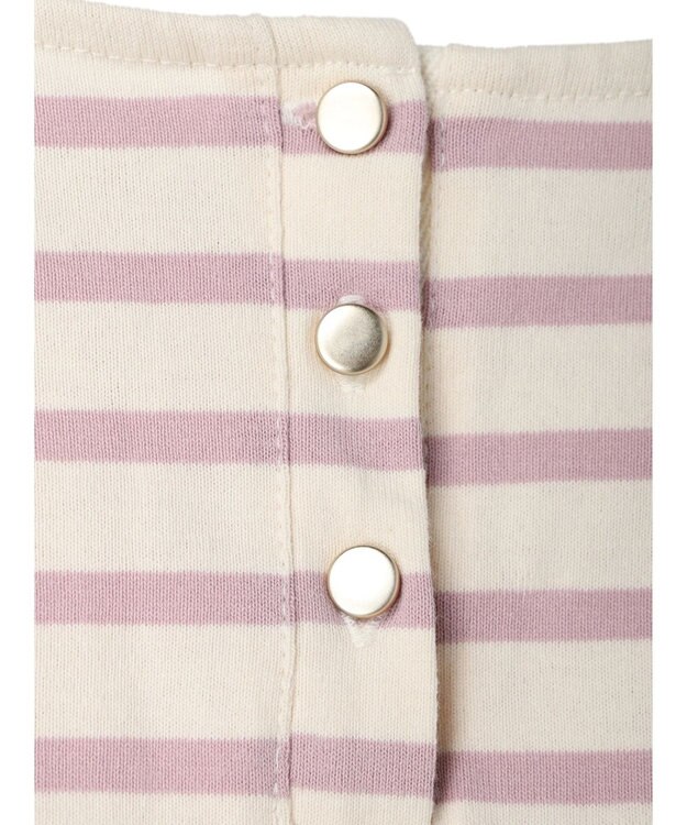 earth music&ecology バック釦ボーダーチュニック Pink