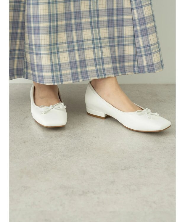 earth music&ecology ＯＲｉｅｎｔａｌＴＲａｆｆｉｃ　バレエパンプス White