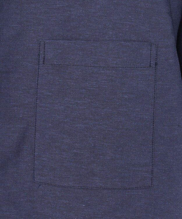 J.PRESS MEN 【HYBRID LINEN】オープンカラーシャツ ネイビー系