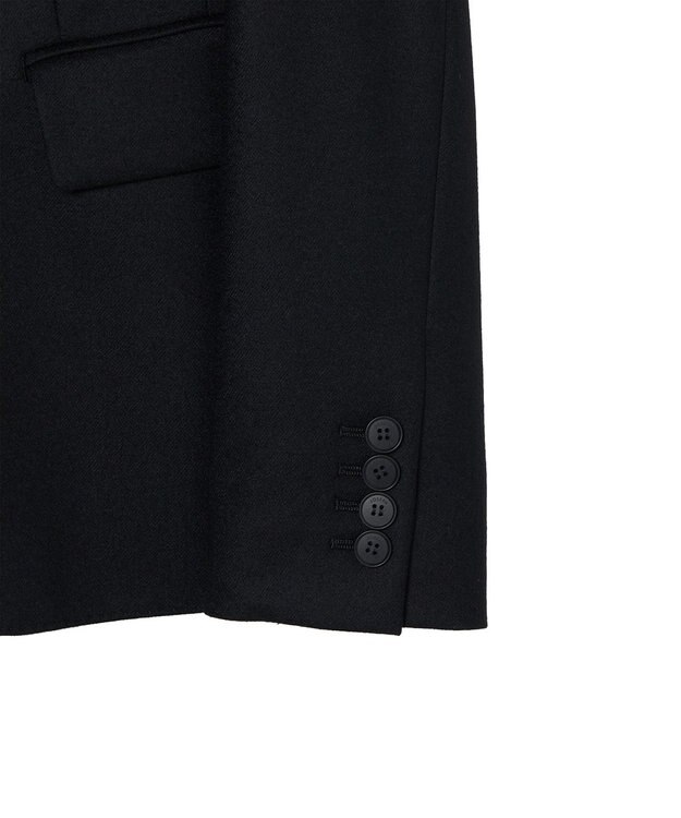 JOSEPH 【WEB&OUTLET限定】ハイカウントサキソニー　シングルブレストジャケット Black
