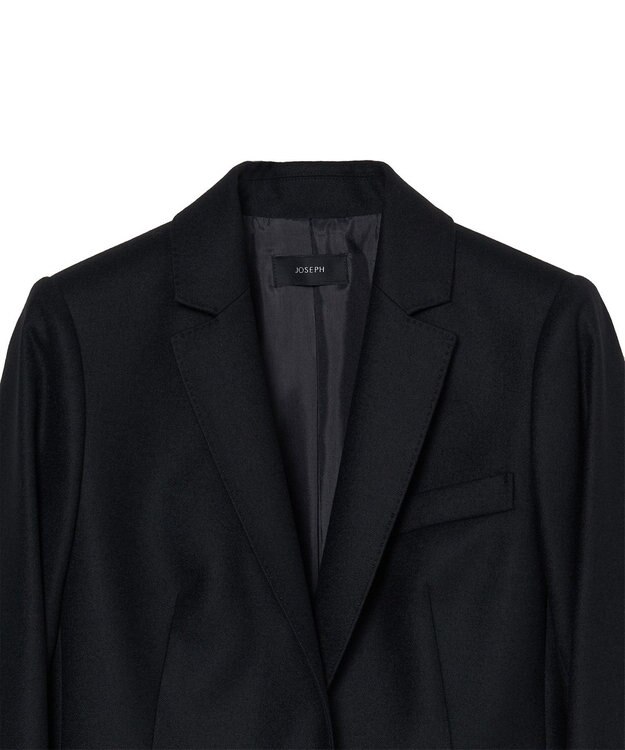 JOSEPH 【WEB&OUTLET限定】ハイカウントサキソニー　シングルブレストジャケット Black