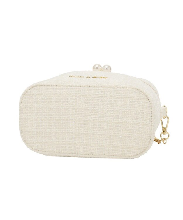 Maison de FLEUR ツイードキューブショルダーバッグ Ivory