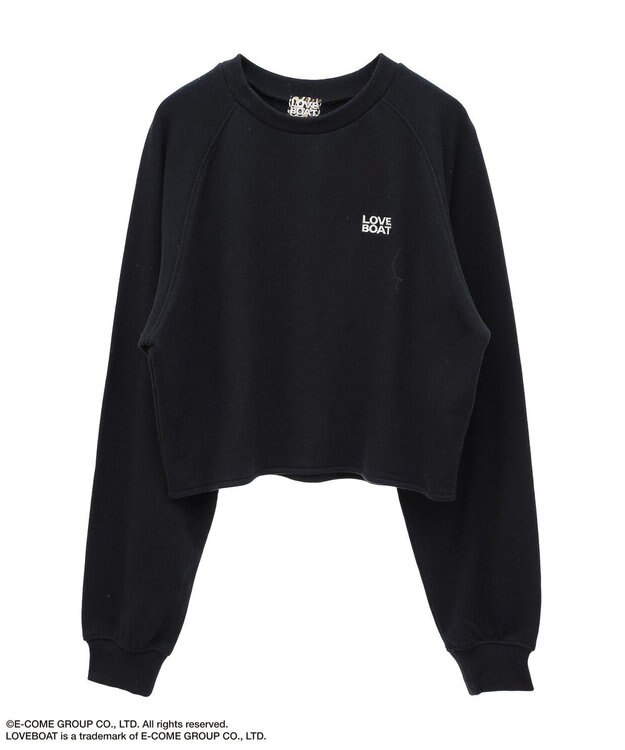 Green Parks ■ＬＯＶＥ　ＢＯＡＴ　ロゴ刺繍スウェット Black