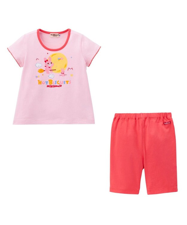 MIKI HOUSE HOT BISCUITS 【80-120cm】 キャビット ルームウェア 上下セット ピンク