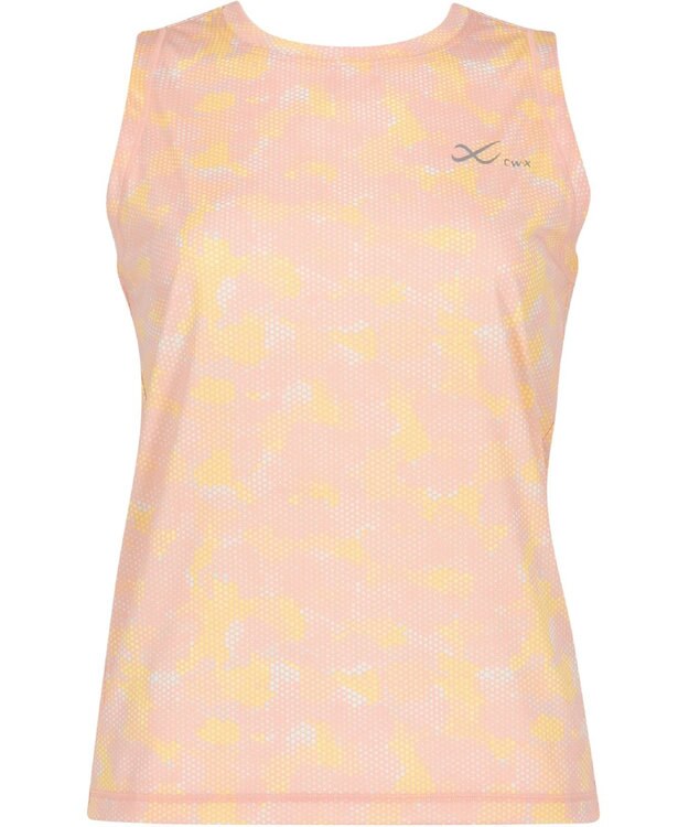 CW-X 【WOMEN】 CW-X トップス 【薄軽ランニングシャツ】 ノースリーブ タンクトップ Ｕネック 吸汗速乾性(本体) レディース DLY150 /ワコール オークル