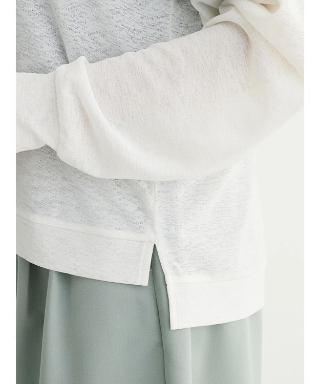 Green Parks Ｖネックシアーカットカーディガン Off White