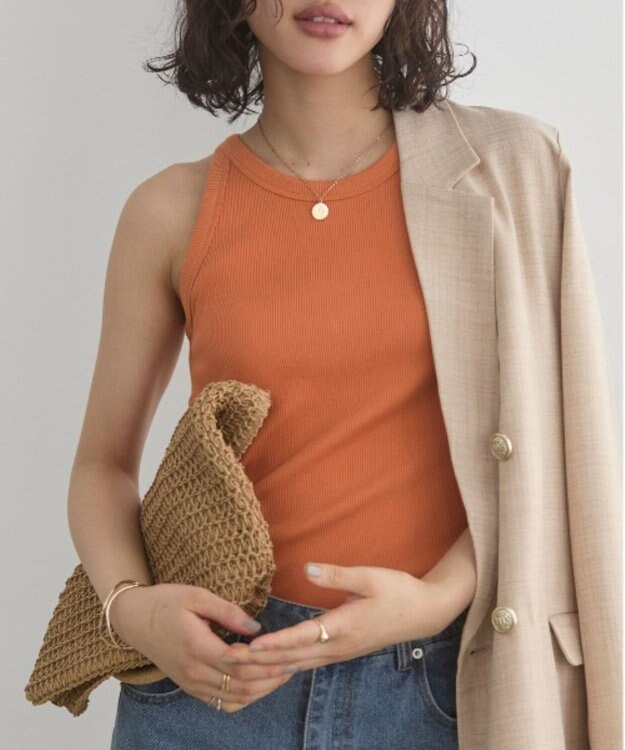 WEGO 【ANGIE VINTAGE/SMLサイズ展開】カップ付きアメスリタンク オレンジ