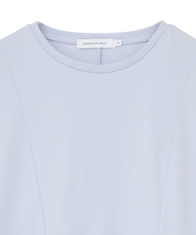 AMERICAN HOLIC 布帛切替ペプラムプルオーバー Blue