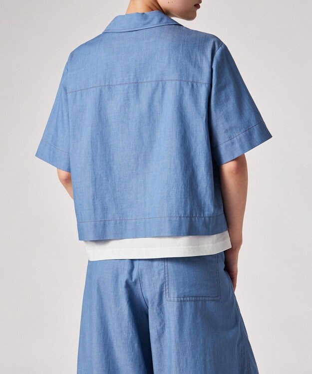 Paul Smith シャンブレー 半袖シャツ ライトインディゴ