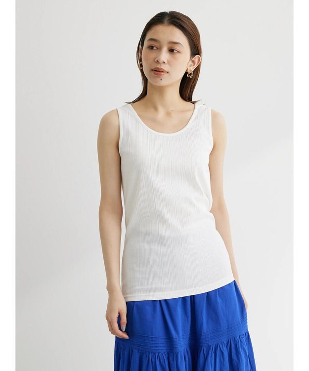 Green Parks 前後２ｗａｙリブタンク Off White