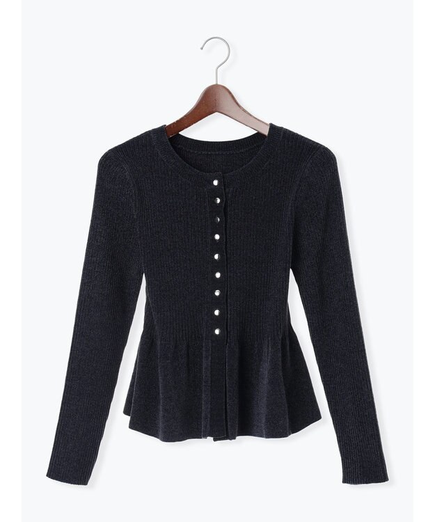 Te chichi モールペプラム2WAYニット チャコールグレー