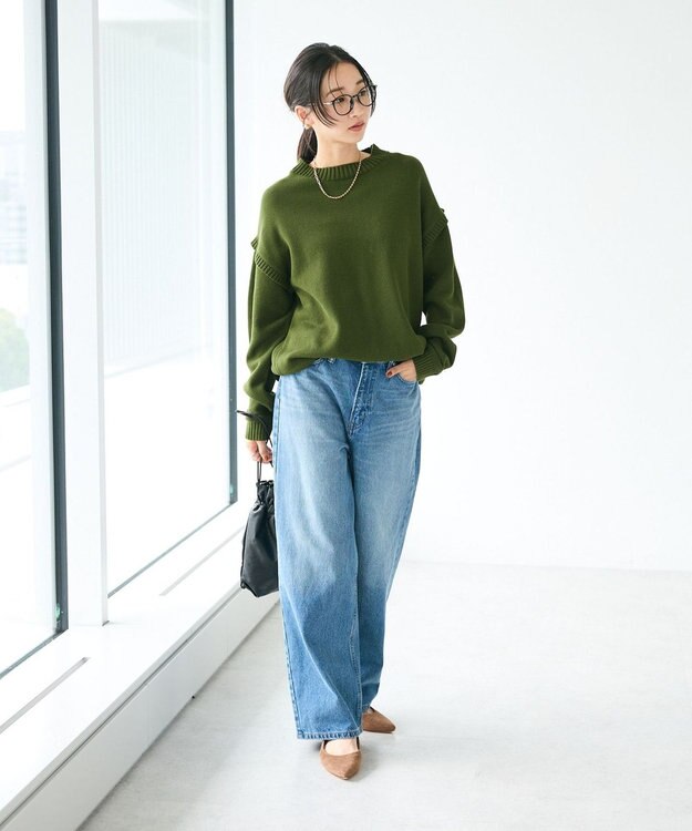 CRAFT STANDARD BOUTIQUE ガンジーニットプルオーバー Khaki