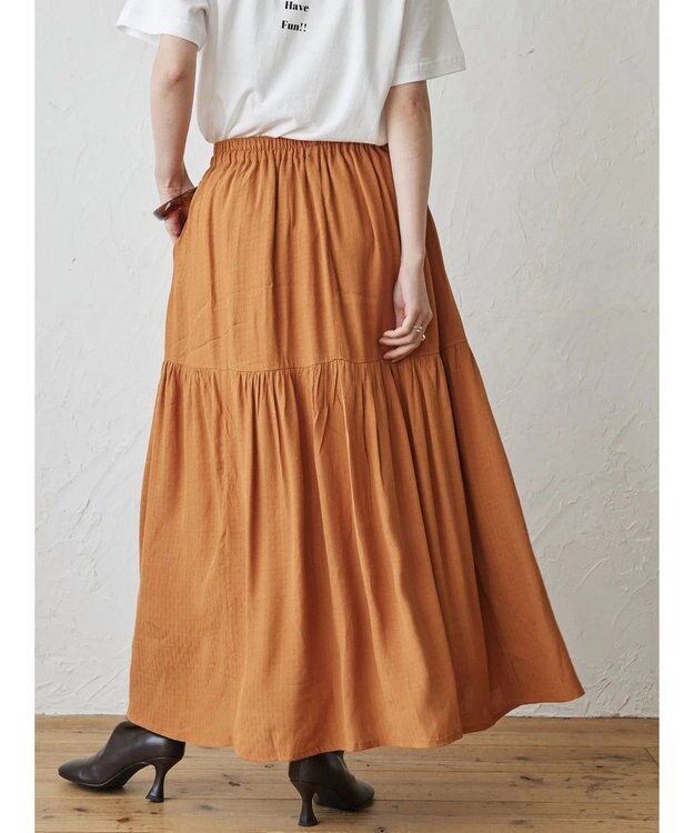 AMERICAN HOLIC ティアードギャザースカート Orange