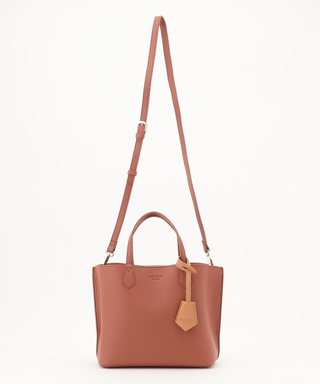 LA BAGAGERIE 【MONICA】バイカラーミディトートバッグ キャメル