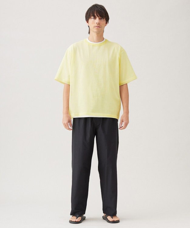 UNFILO MENS シアーニット【ギフトにもおすすめ】 ライトイエロー