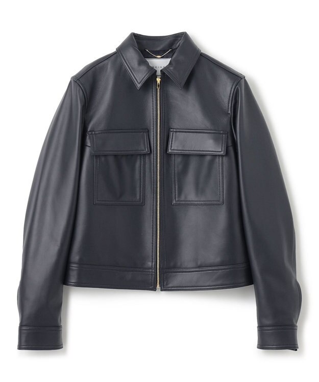 BEIGE， HUBERT / レザージャケット Navy