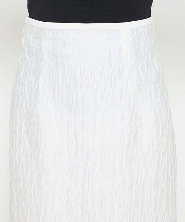 uncrave 【佐藤晴美さん着用】シアー ジャガード タイト スカート オフ