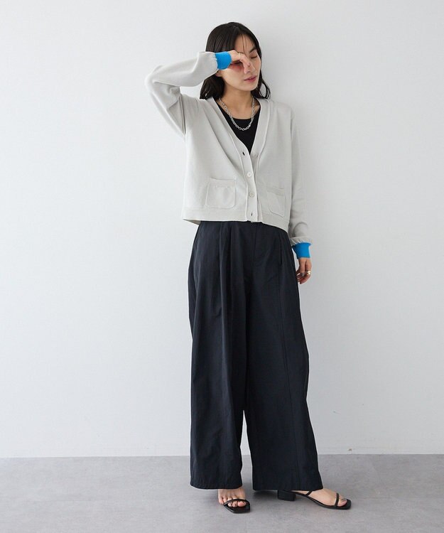 CRAFT STANDARD BOUTIQUE コットンナイロンカーブパンツ Black