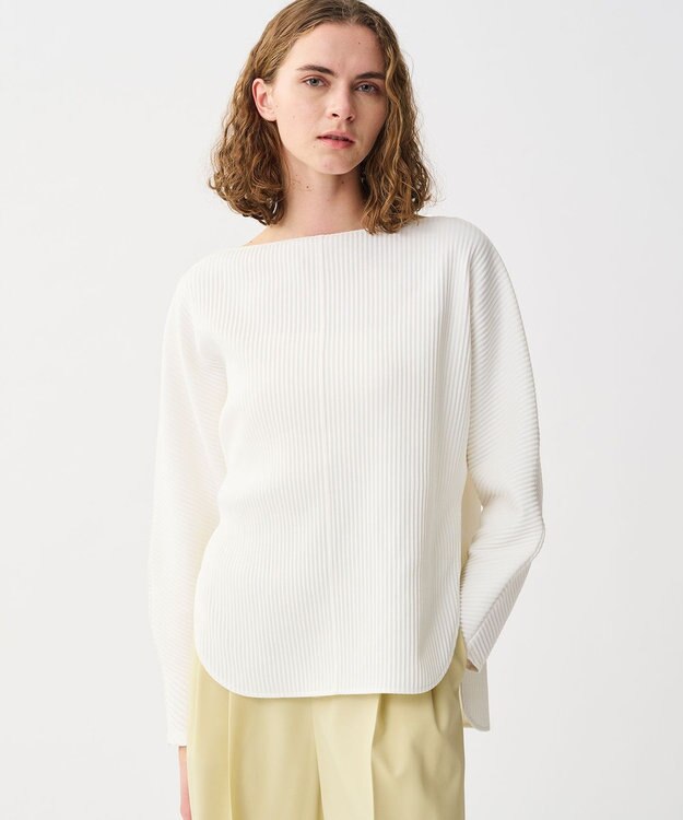 uncrave プリーツリブ ドルマンスリーブトップス オフ