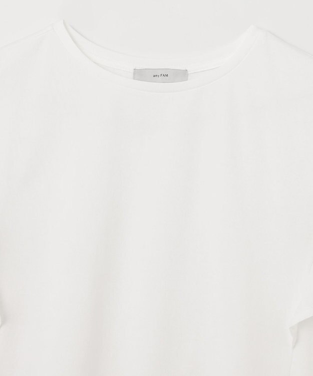 ANY 異素材コンビフリルスリーブプルオーバー オフ