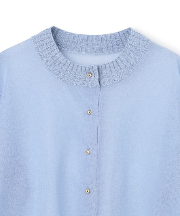 BEIGE， PYRRHOT / シアーコンビ リブカーディガン Sax