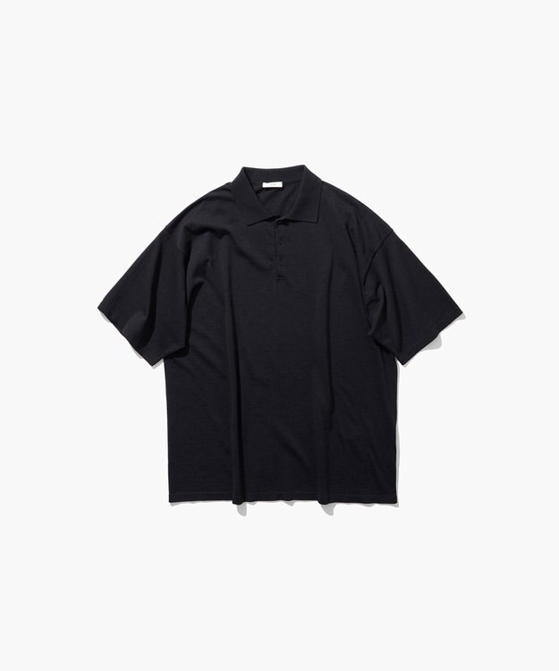 ATON NATURAL DYED ORGANIC | ハーフスリーブポロニット - UNISEX NAVY