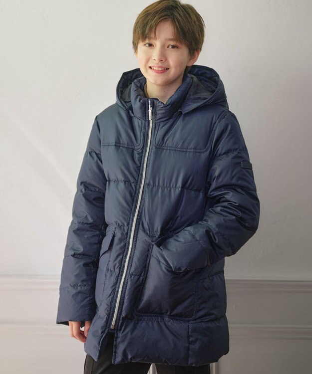 J.PRESS KIDS 【140-170cm】【撥水】50Dタフタ ダウンコート ネイビー系
