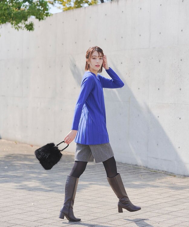 Tiaclasse フェイクファー巾着バック ブラック