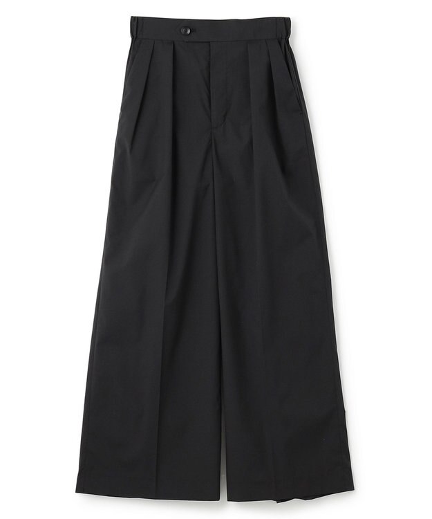 NAVE 【ReNave・セットアップ可/洗える/接触冷感/UVケア】コットンポリブロード パンツ ブラック系