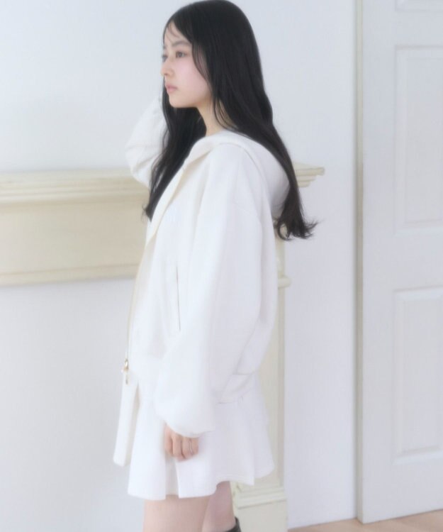 WEGO ダンボールレースパーカー ホワイトアイボリー