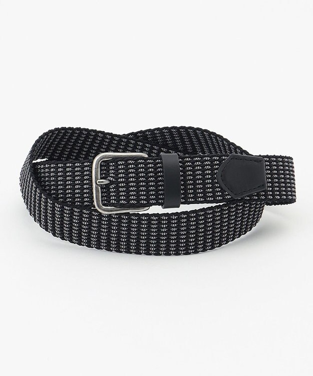 JOSEPH ABBOUD 【伸びる】薄くて軽い！ ライトミックスコード ベルト グレー系